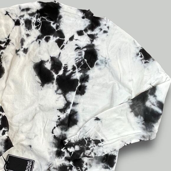MICHAEL LAUREN NWT SWANSON BOHO HIPPIE TIE DYE CUTOUT SWEATSHIRT BLACK MEDIUM - Picture 5 of 10